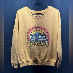 The Beatles Mustard Yellow Graphic Oversized Sweater sz M (6qx)